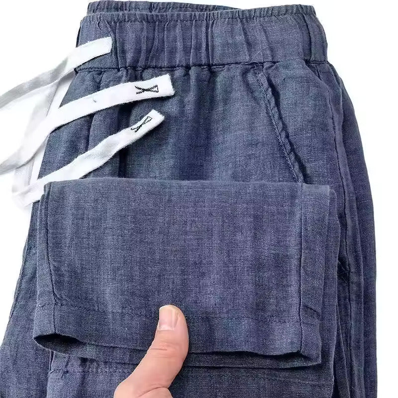 Jack | Men’s Relaxed Chic Trousers with Drawstring Waist - Image 8