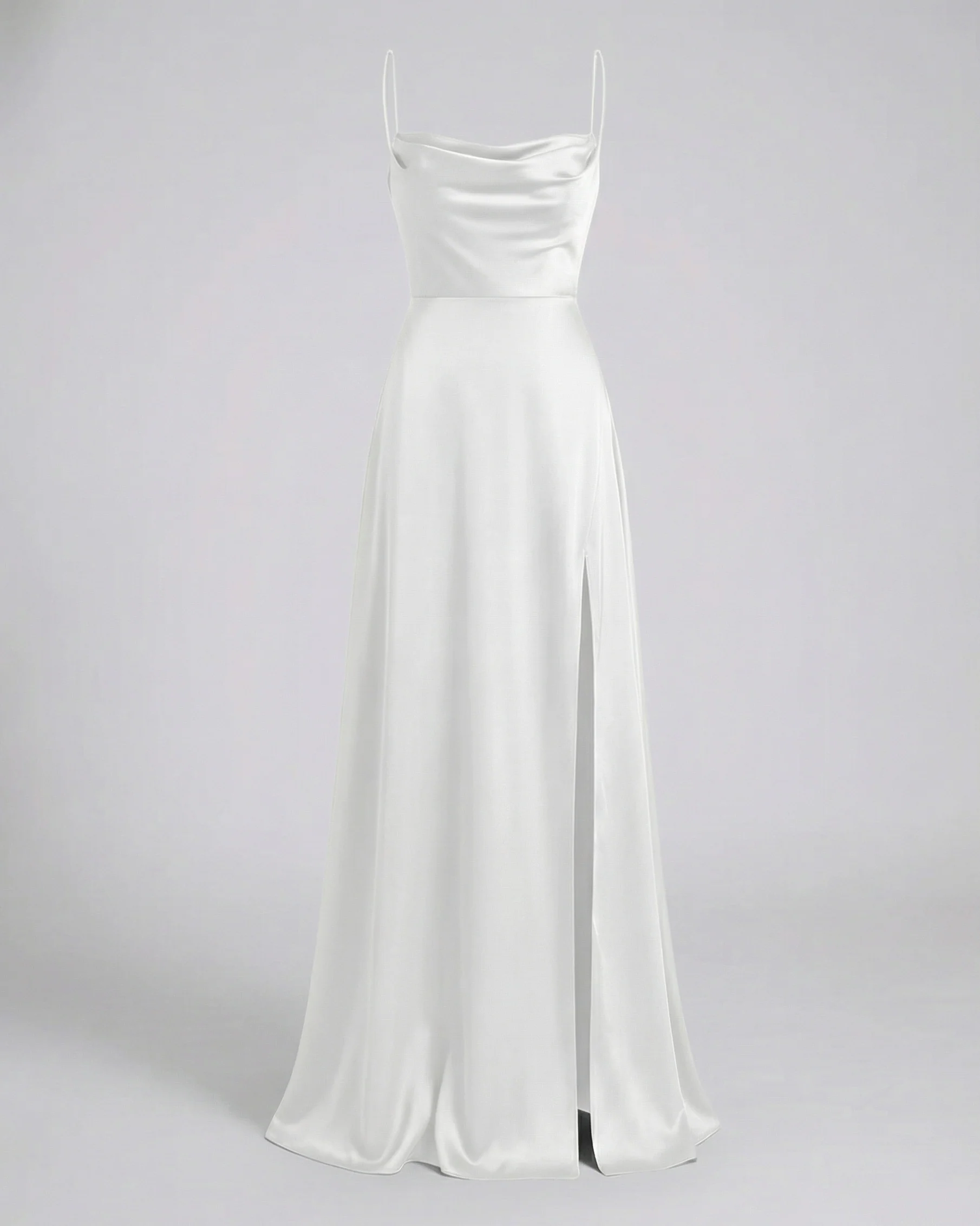 Karina | Women's Elegant Maxi Wedding Guest Dress with Cowl Neckline - Image 10