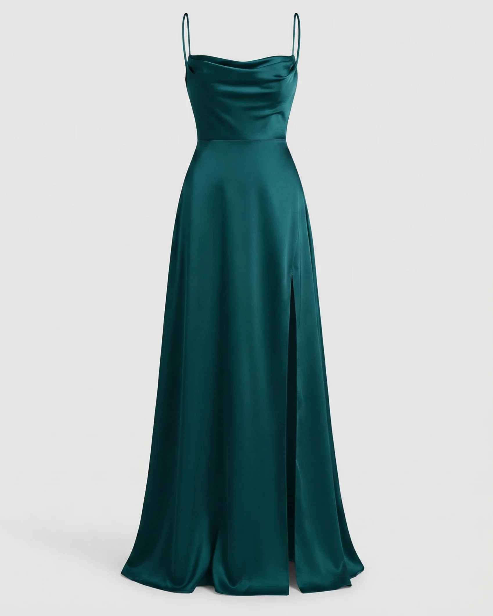 Karina | Women's Elegant Maxi Wedding Guest Dress with Cowl Neckline - Image 5