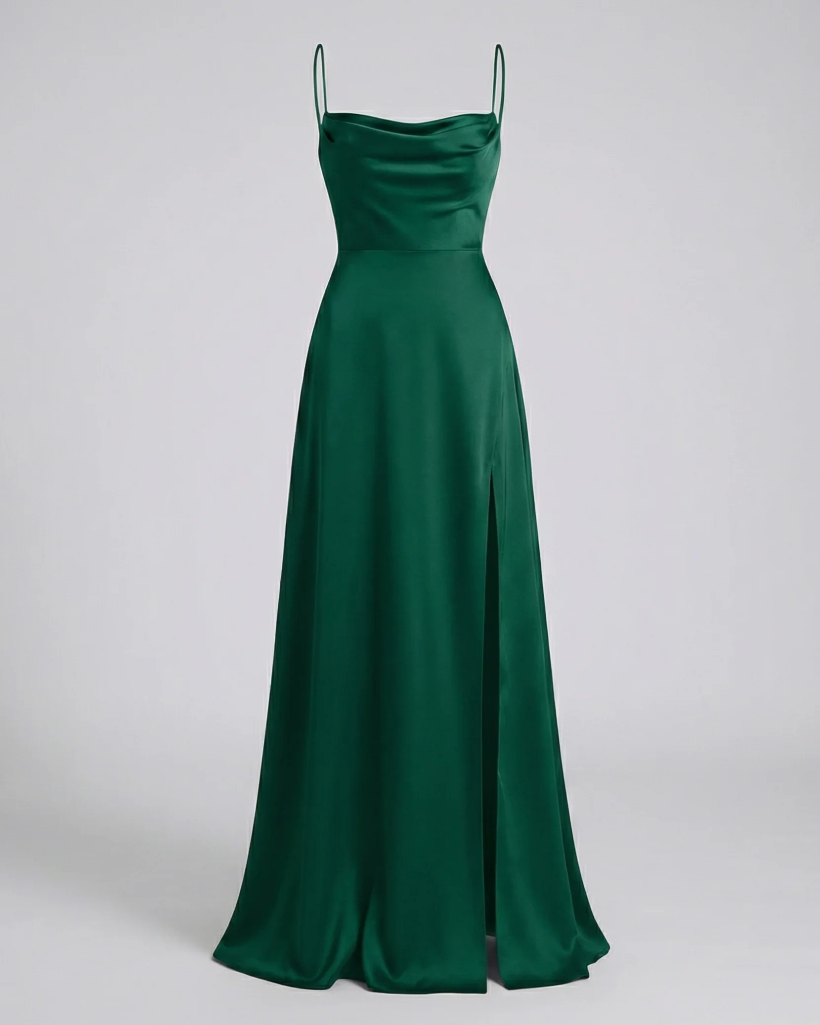 Karina | Women's Elegant Maxi Wedding Guest Dress with Cowl Neckline - Image 7