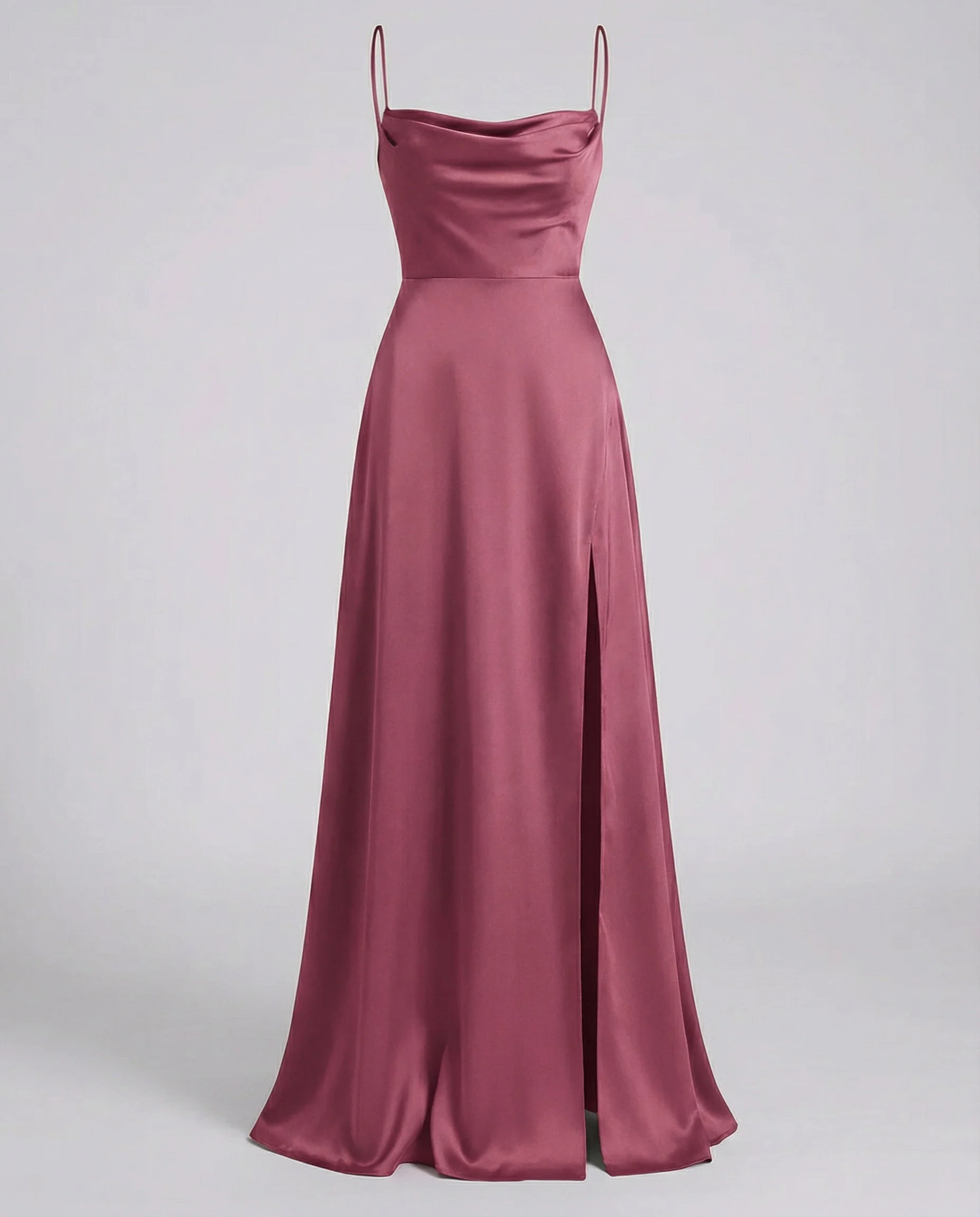 Karina | Women's Elegant Maxi Wedding Guest Dress with Cowl Neckline - Image 8