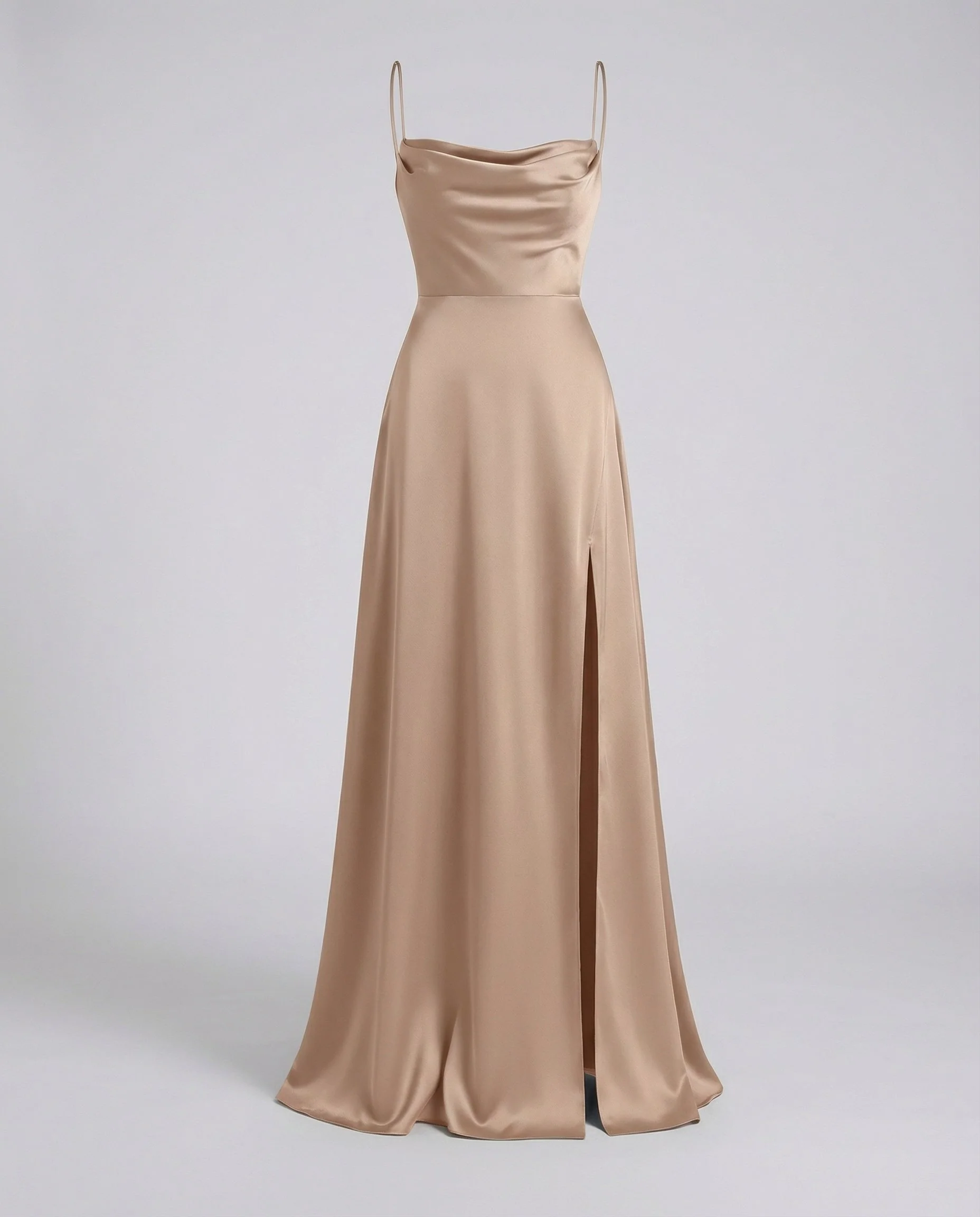 Karina | Women's Elegant Maxi Wedding Guest Dress with Cowl Neckline - Image 9