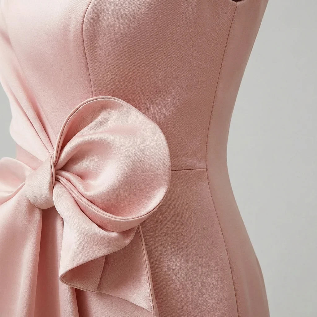 Alison | Women’s Midi Mother Of The Bride Dress with Front Bow - Image 3