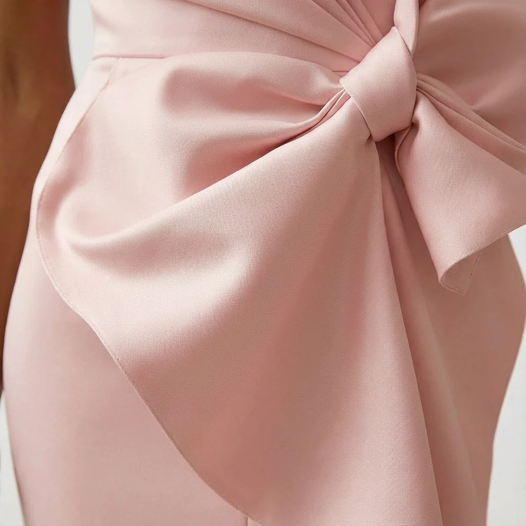 Alison | Women’s Midi Mother Of The Bride Dress with Front Bow - Image 4