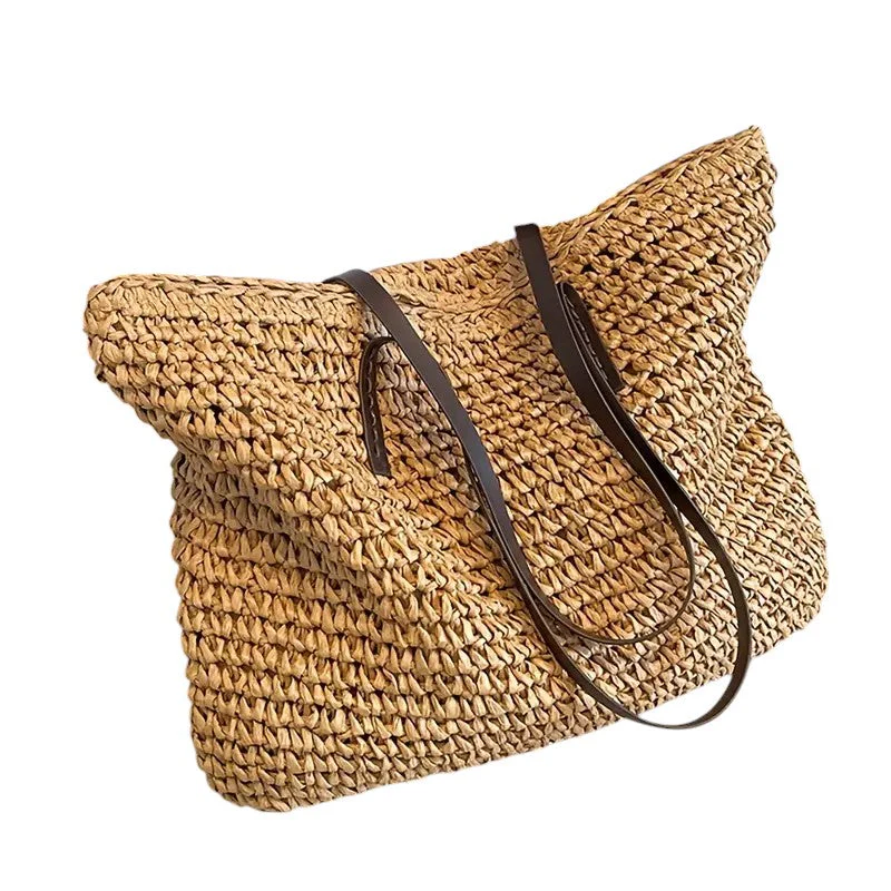 Laura | Women’s Summer Beach Bag with Leather Straps - Image 7