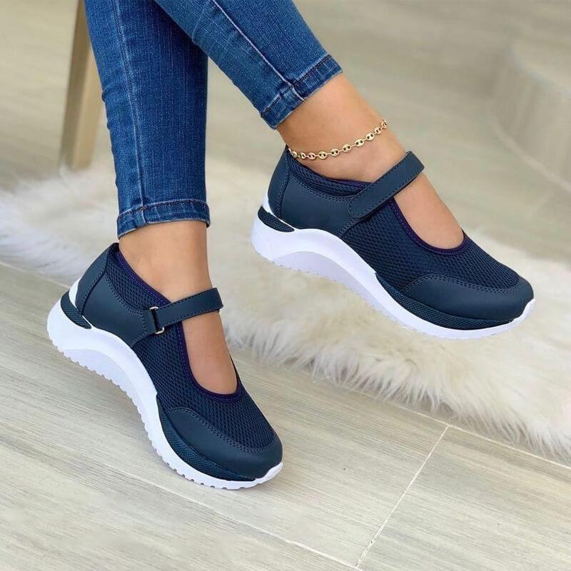 Leonie | Women’s Breathable Trainers with Hook-and-Loop Strap - Image 3