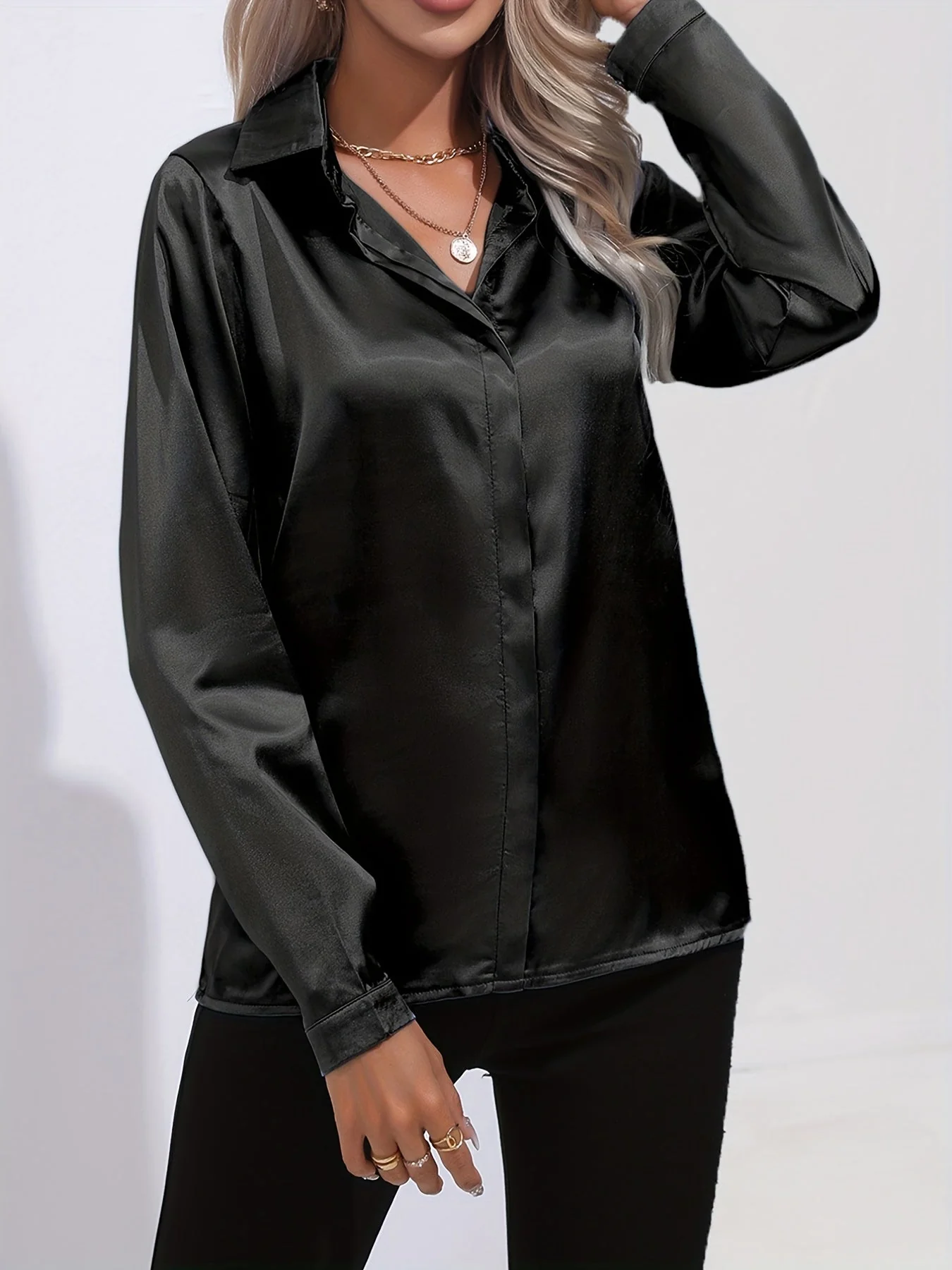 Lucinda | Women’s Summer Elegant Blouse with Button Front - Image 10