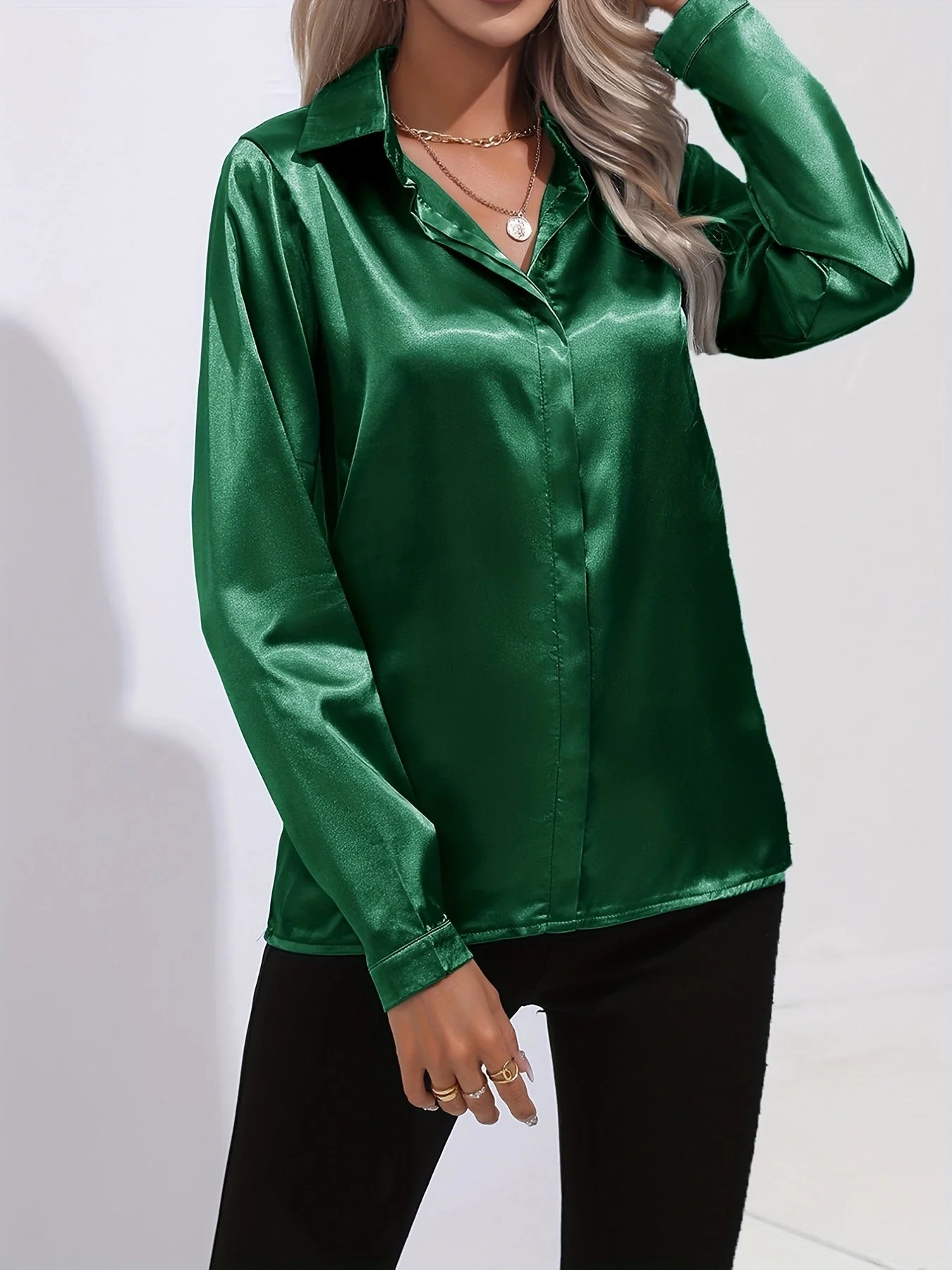 Lucinda | Women’s Summer Elegant Blouse with Button Front - Image 15