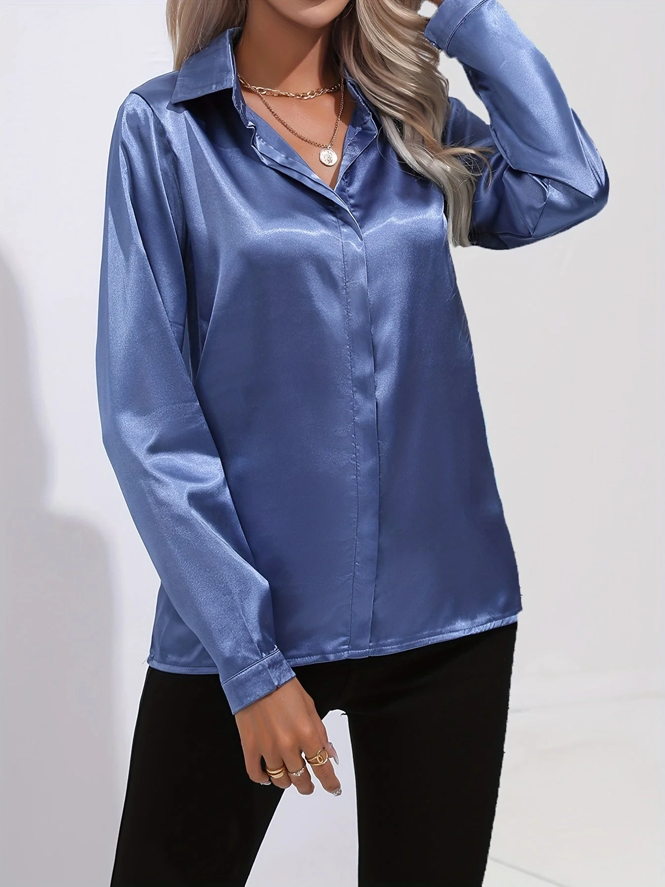 Lucinda | Women’s Summer Elegant Blouse with Button Front - Image 9