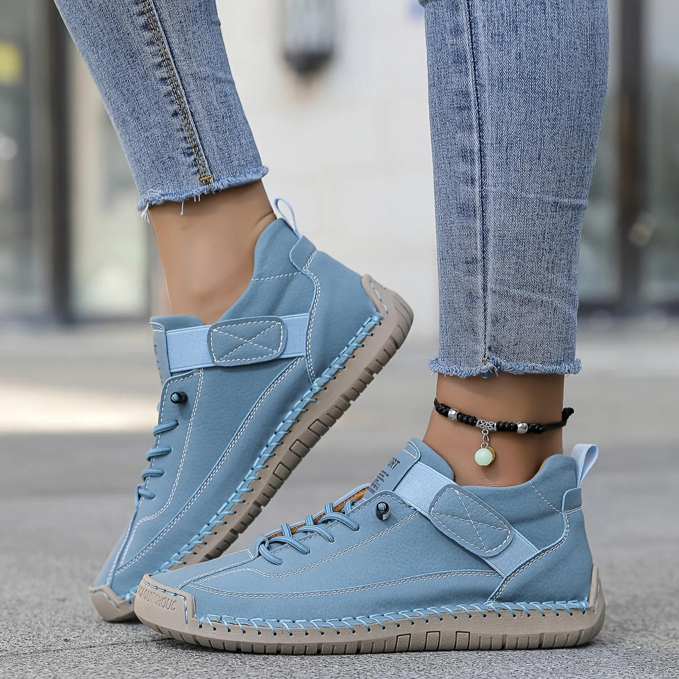 Mia | Women’s Casual Lace-Up Trainers with Hook-and-Loop Strap - Image 6