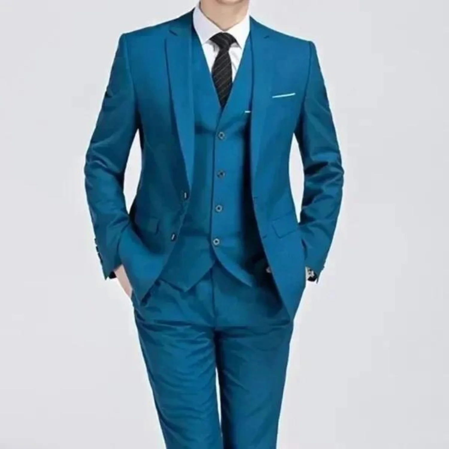 Miles | Men’s Spring Formal Three Piece Suit Set with Waistcoat - Image 4