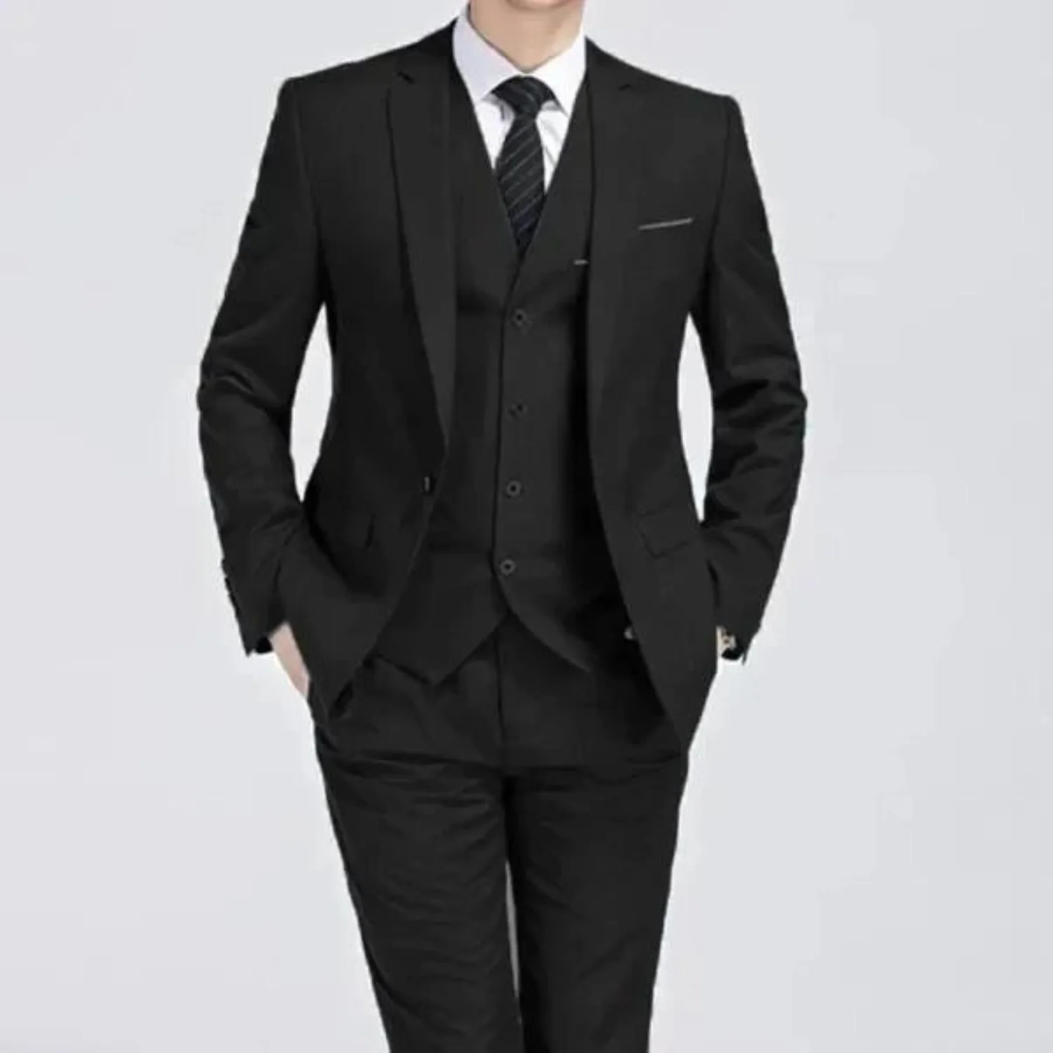 Miles | Men’s Spring Formal Three Piece Suit Set with Waistcoat - Image 8
