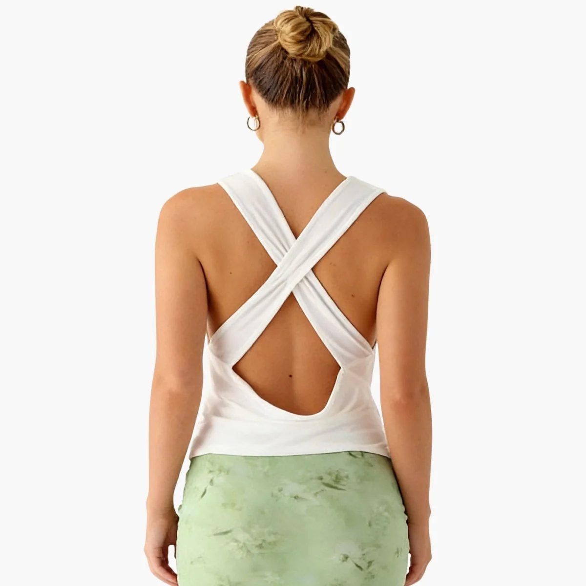 Mirabelle | Women’s Elegant Backless Top with Draped Cowl Neck - Image 3