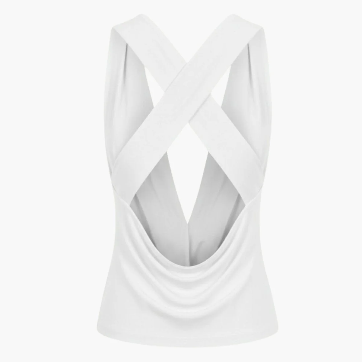 Mirabelle | Women’s Elegant Backless Top with Draped Cowl Neck - Image 5