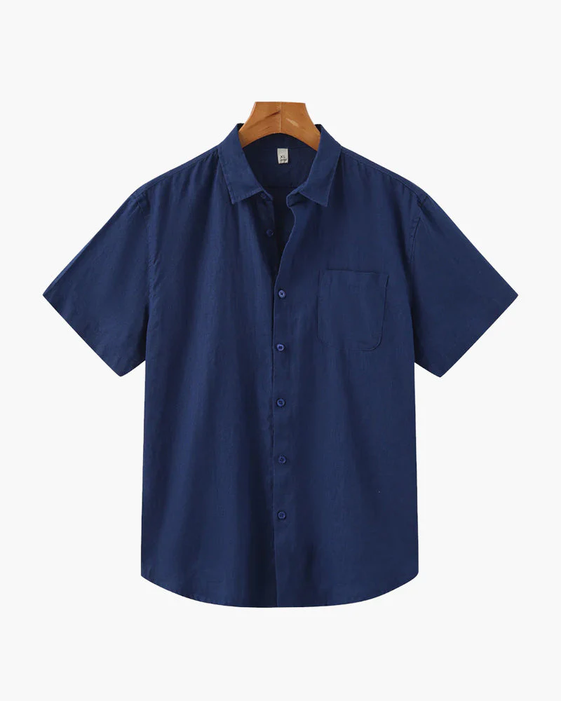Nathan | Men's Casual Short Sleeve Button Down Shirt with Chest Pocket - Image 10