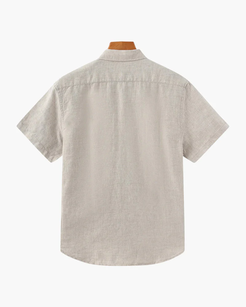 Nathan | Men's Casual Short Sleeve Button Down Shirt with Chest Pocket - Image 4