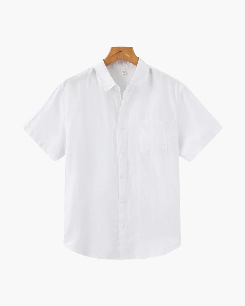 Nathan | Men's Casual Short Sleeve Button Down Shirt with Chest Pocket - Image 7