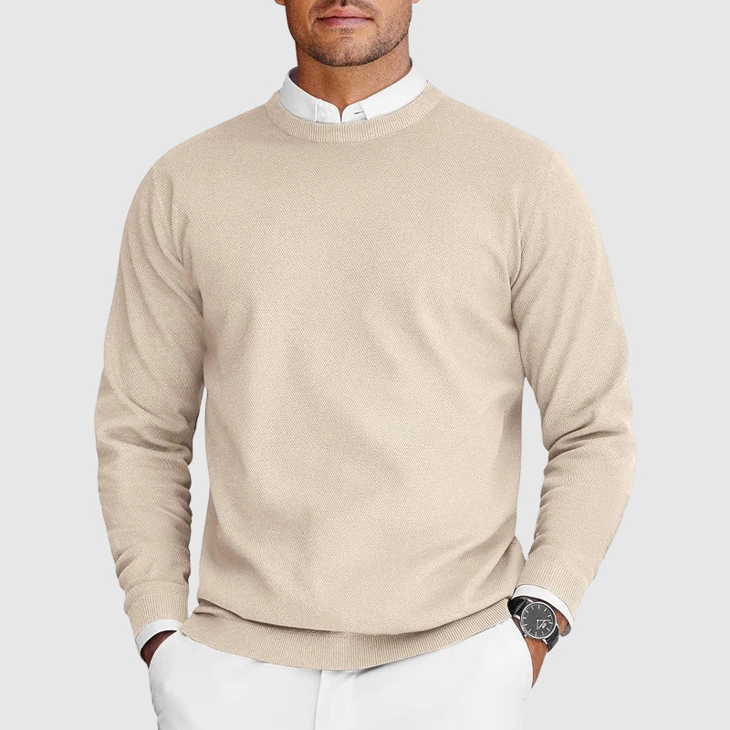 Nicholas | Men's Relaxed Crew-Neck Jumper for Daily Wear - Image 3