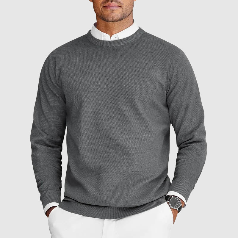 Nicholas | Men's Relaxed Crew-Neck Jumper for Daily Wear - Image 4