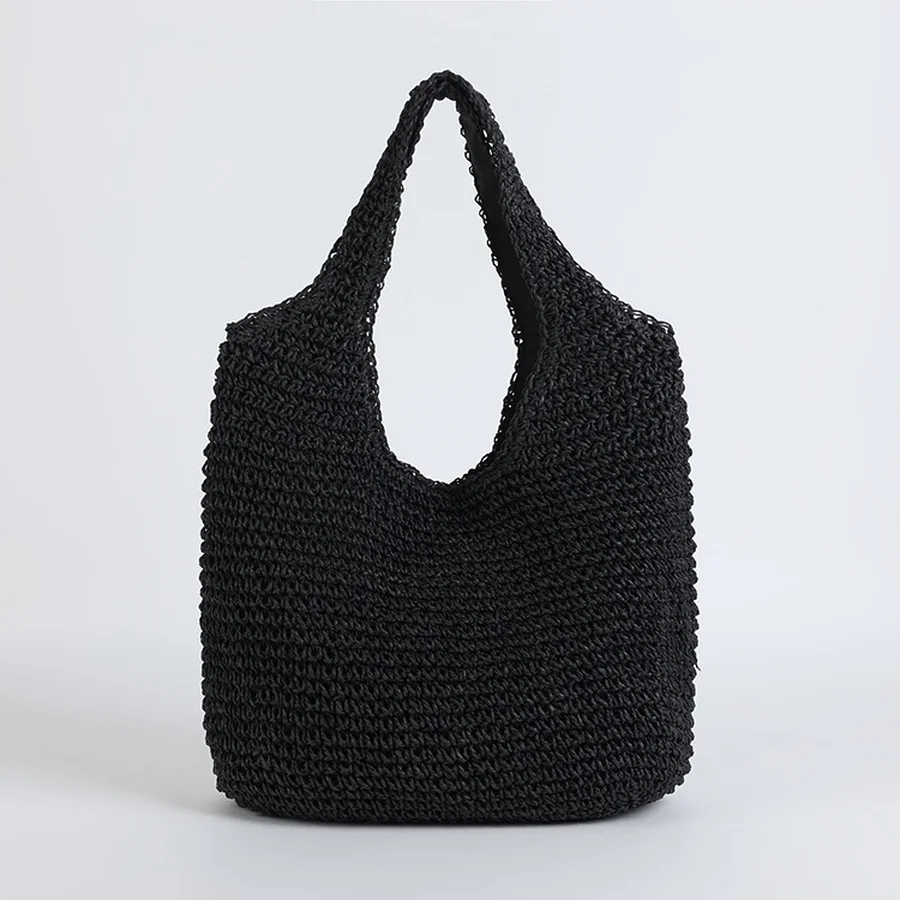 Nina | Women’s Summer Straw Beach Bag with Integrated Shoulder Strap - Image 6