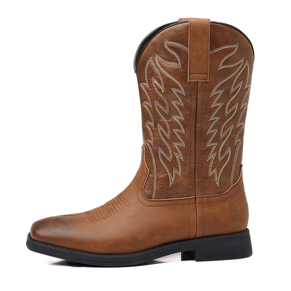 Noah | Men’s Classic Cowboy Boots with Western Embroidery - Image 7