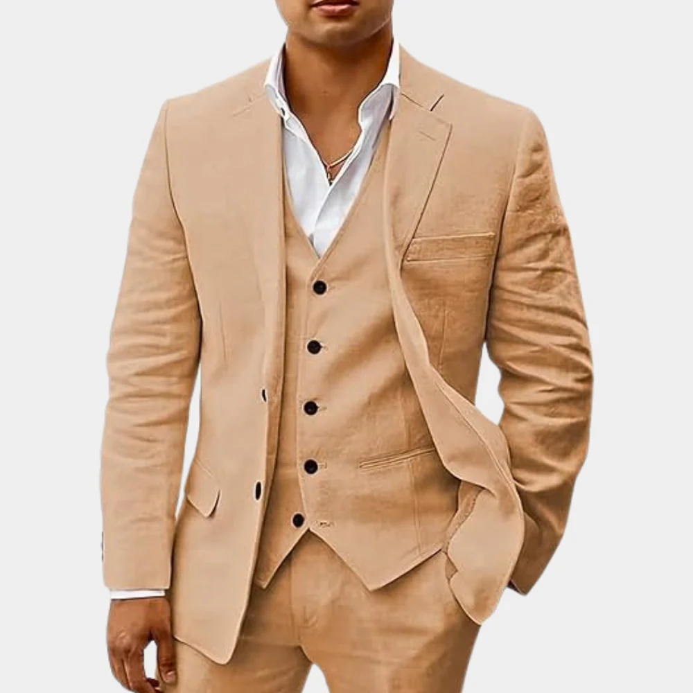 Otis | Men’s Classic Three-Piece Suit with Matching Waistcoat - Image 3