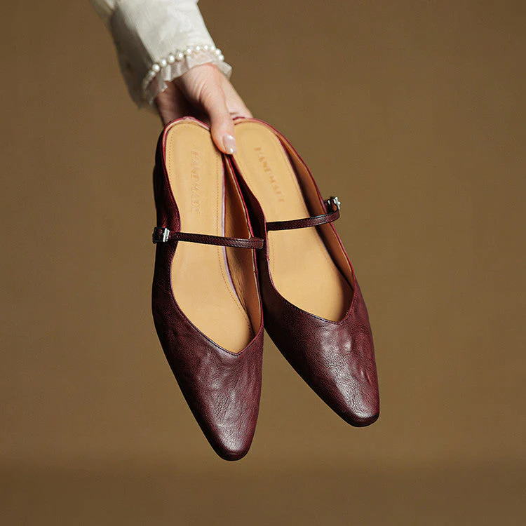 Poppy | Women’s Classic Pointed-Toe Mules with Slingback Strap - Image 11