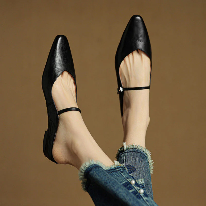 Poppy | Women’s Classic Pointed-Toe Mules with Slingback Strap - Image 16