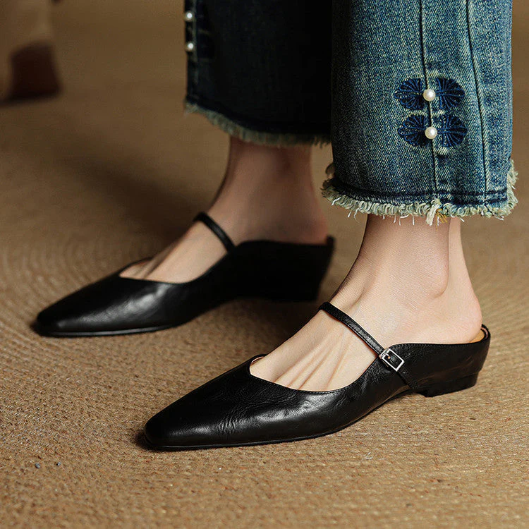 Poppy | Women’s Classic Pointed-Toe Mules with Slingback Strap - Image 17