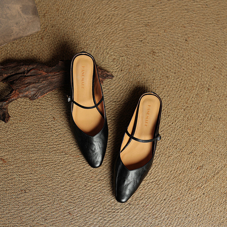 Poppy | Women’s Classic Pointed-Toe Mules with Slingback Strap - Image 20
