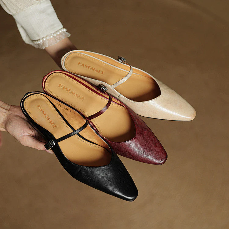 Poppy | Women’s Classic Pointed-Toe Mules with Slingback Strap - Image 22