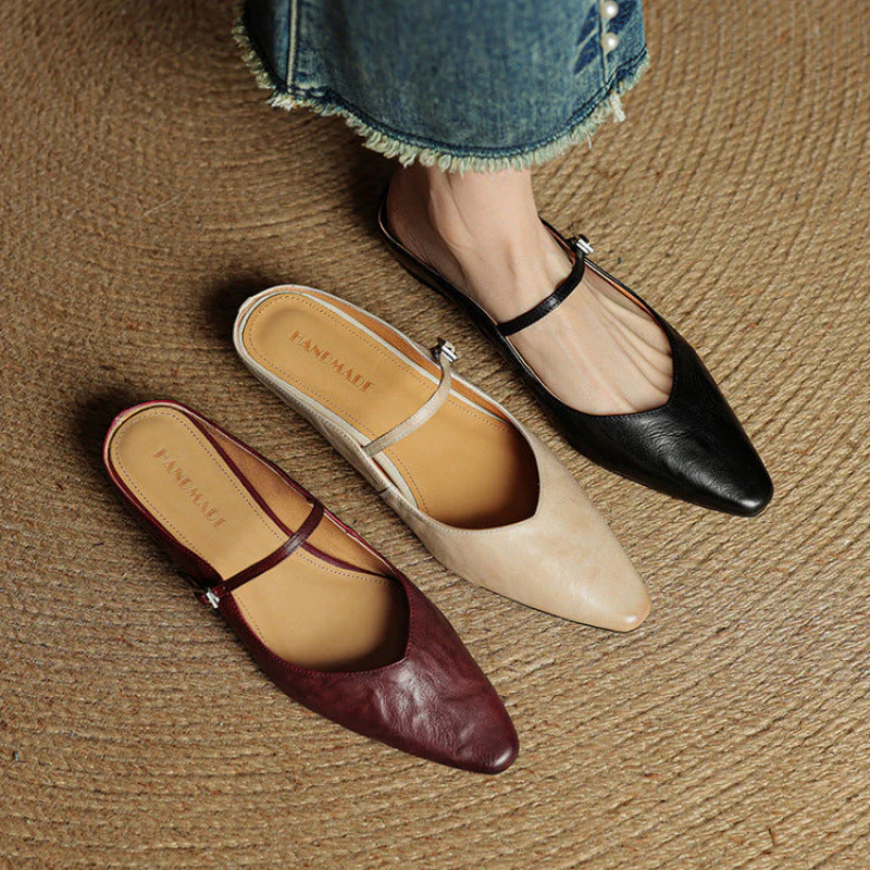 Poppy | Women’s Classic Pointed-Toe Mules with Slingback Strap - Image 23