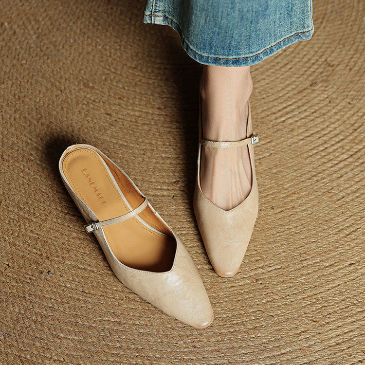 Poppy | Women’s Classic Pointed-Toe Mules with Slingback Strap - Image 3