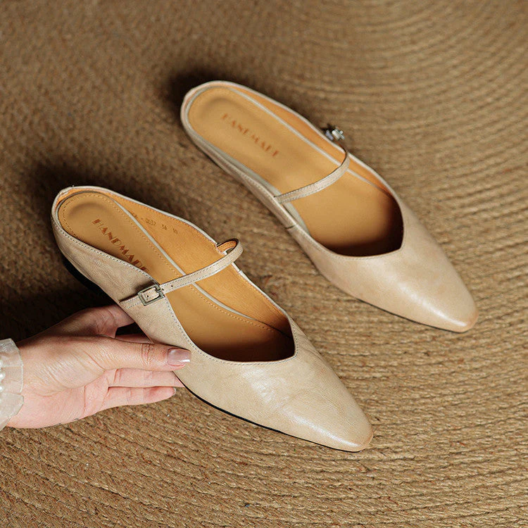 Poppy | Women’s Classic Pointed-Toe Mules with Slingback Strap - Image 4