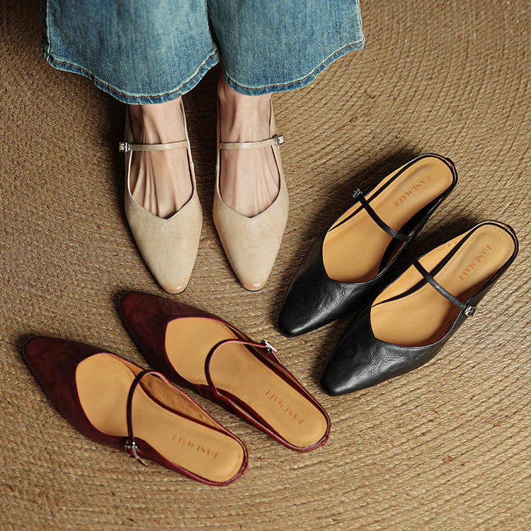 Poppy | Women’s Classic Pointed-Toe Mules with Slingback Strap - Image 7