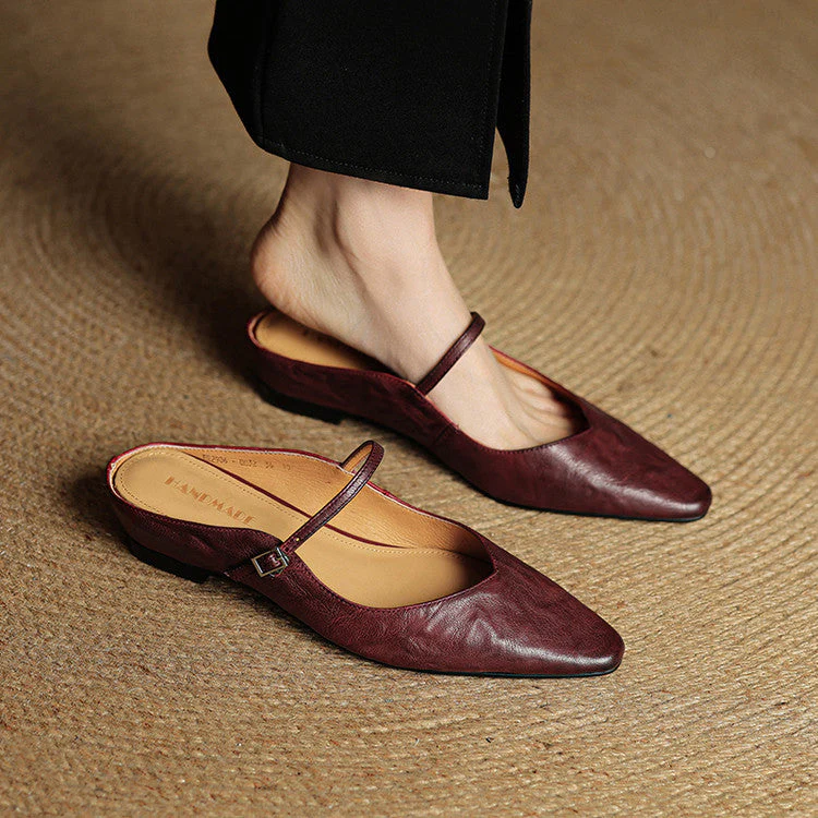 Poppy | Women’s Classic Pointed-Toe Mules with Slingback Strap - Image 8