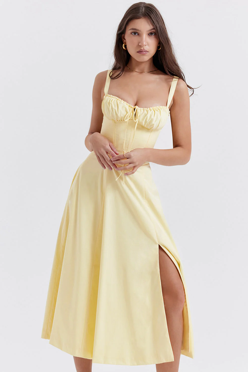 Rosamund | Women's Summer Floral Midi Dress with Tie Detail - Image 10