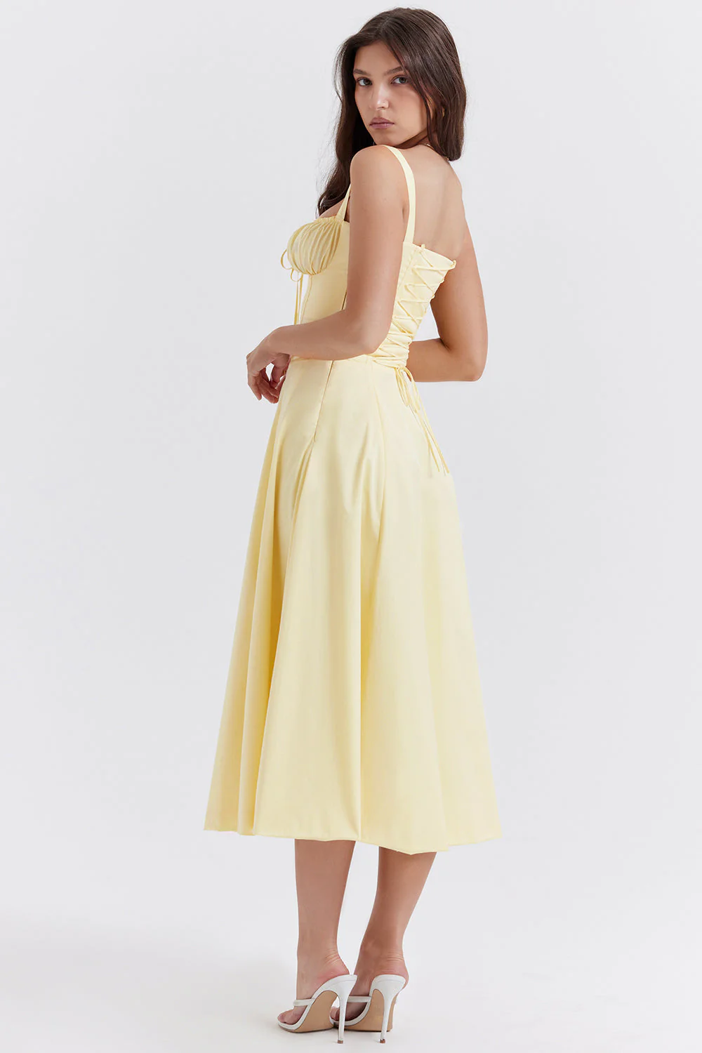 Rosamund | Women's Summer Floral Midi Dress with Tie Detail - Image 4