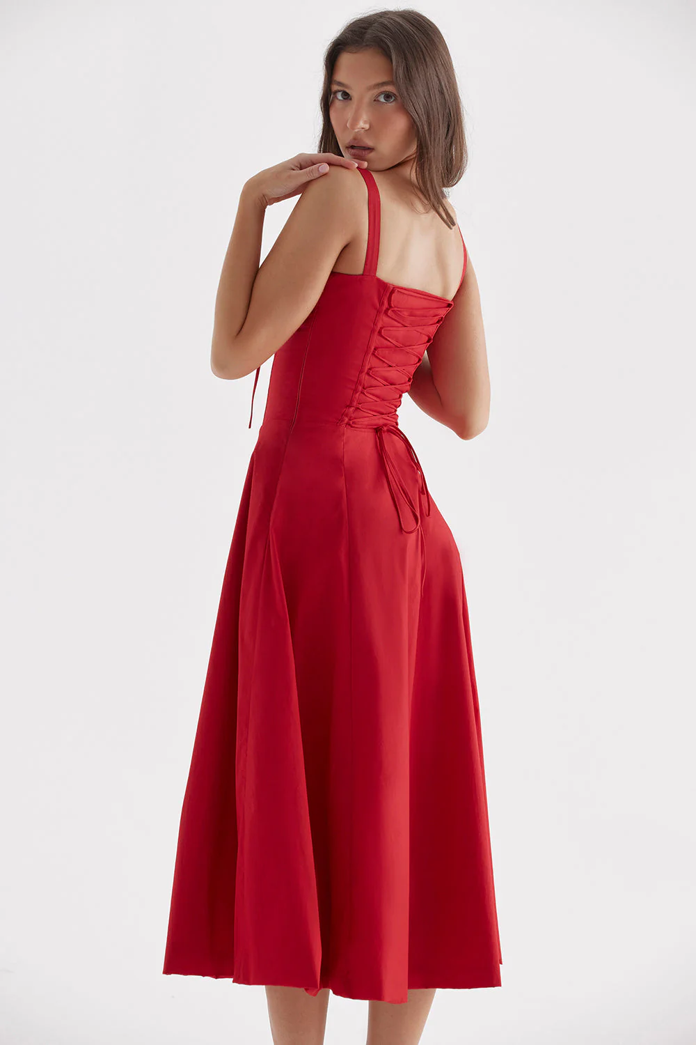 Rosamund | Women's Summer Floral Midi Dress with Tie Detail - Image 5