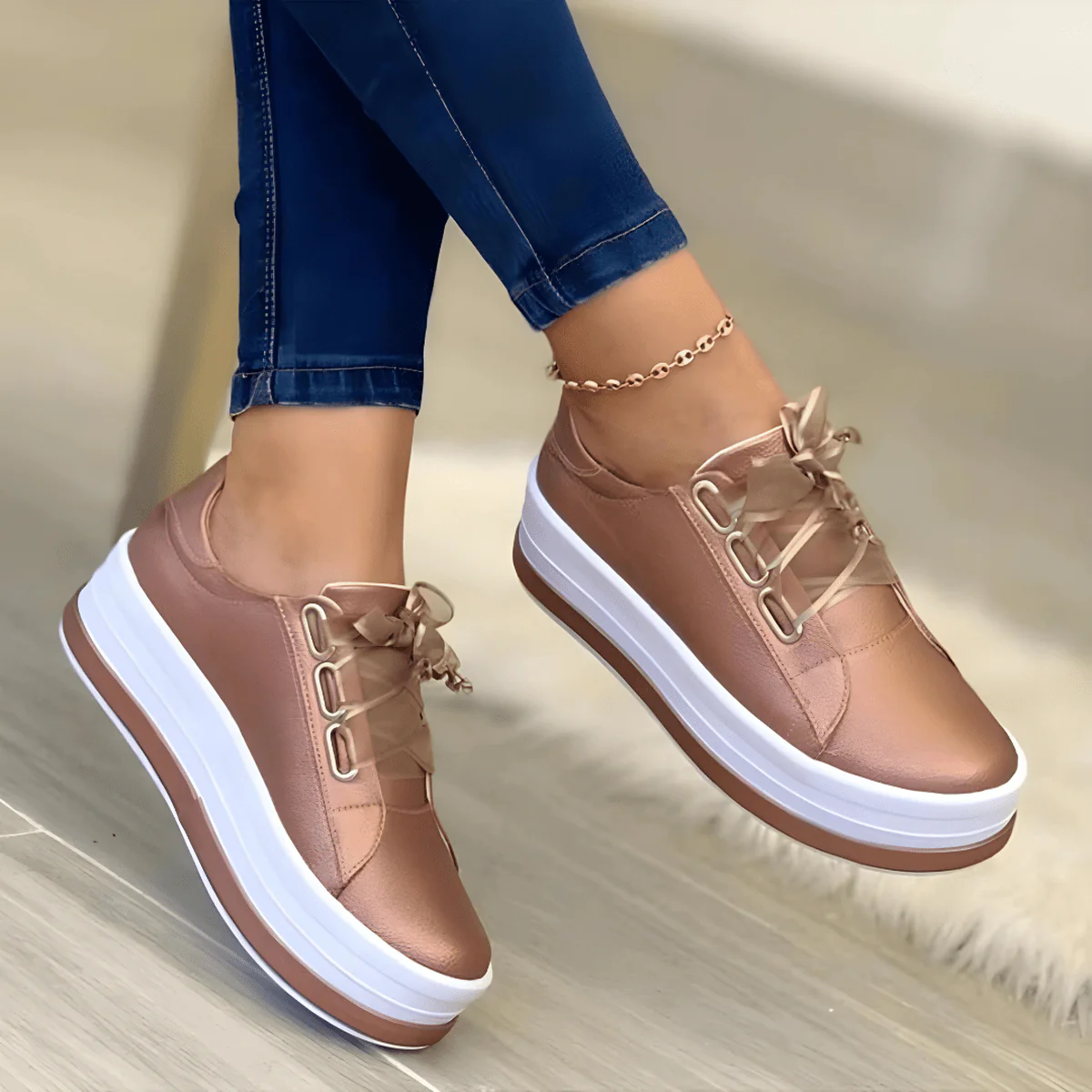 Rosie | Women’s Trendy Platform Summer Trainers with Chunky Sole - Image 3
