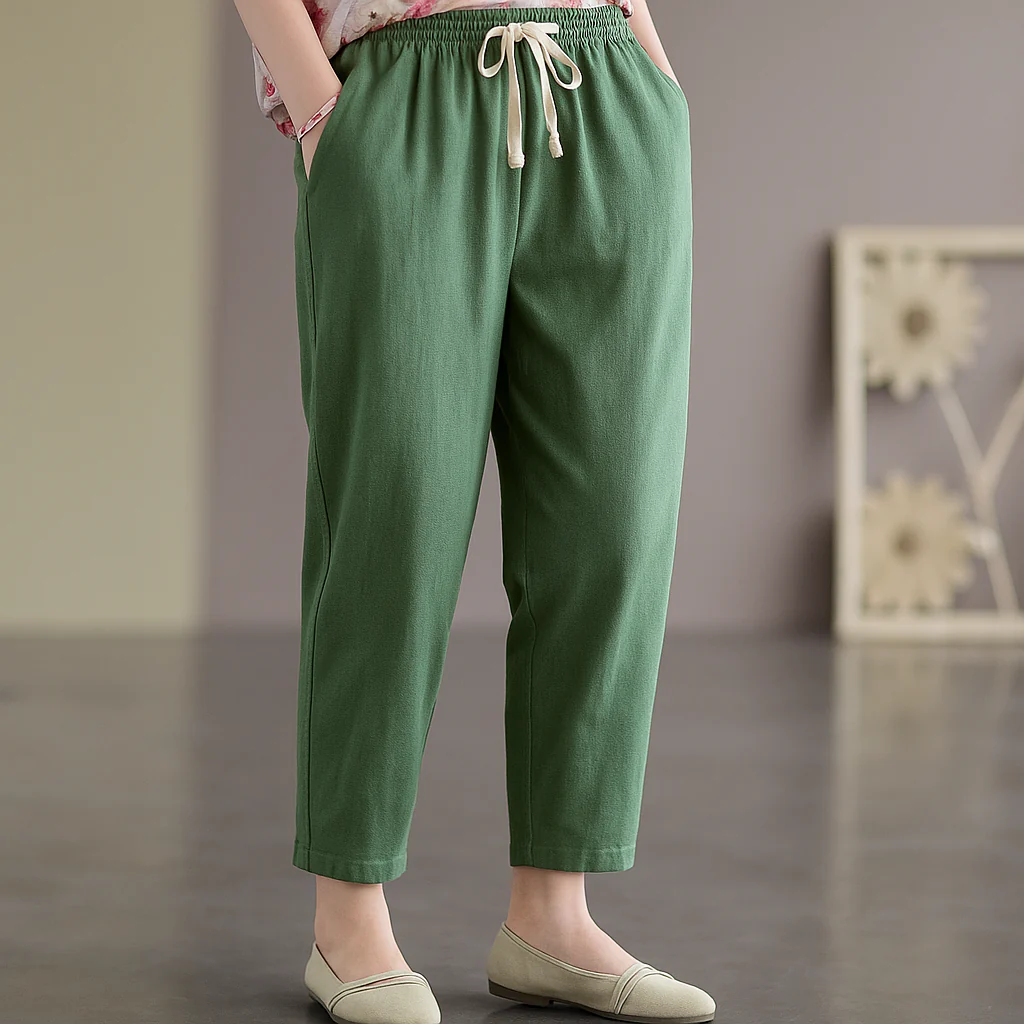 Ruby | Women’s Relaxed Chic Trousers with Drawstring Waist - Image 3