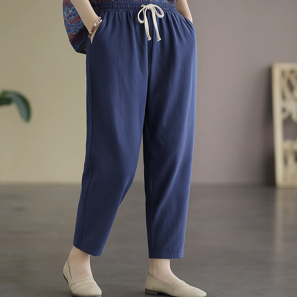 Ruby | Women’s Relaxed Chic Trousers with Drawstring Waist - Image 4