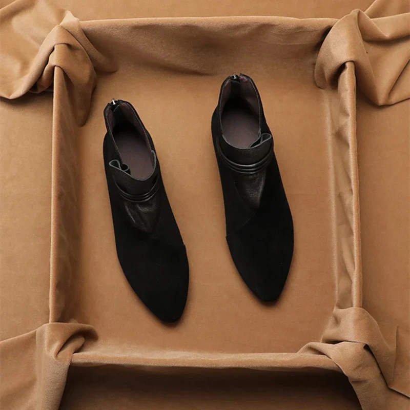 Scarlett | Women’s Stylish Suede Ankle Boots with Wrap Strap - Image 16