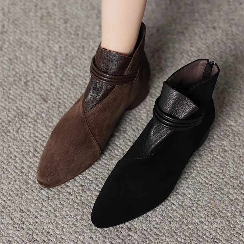 Scarlett | Women’s Stylish Suede Ankle Boots with Wrap Strap - Image 17