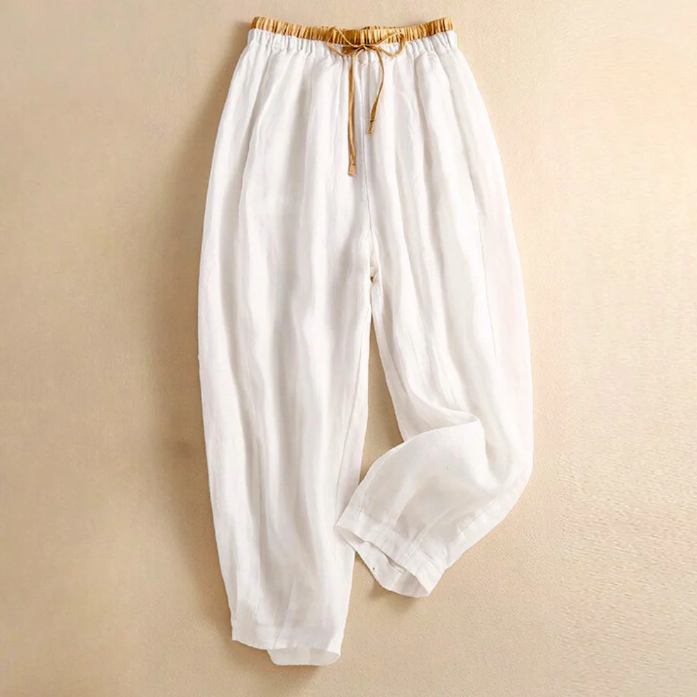 Seren | Women’s Summer Wide-Leg Trousers with Drawstring Waist - Image 4