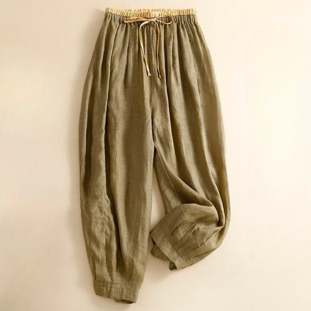 Seren | Women’s Summer Wide-Leg Trousers with Drawstring Waist - Image 5