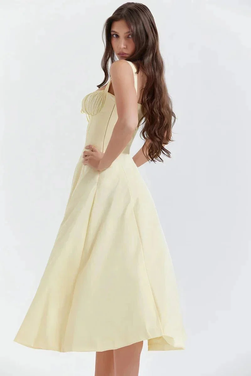 Serena | Women's Summer Floral Midi Dress with Side Slit - Image 22