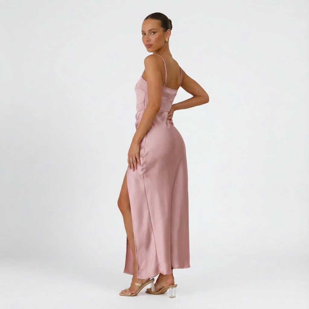 Sienna | Women’s Maxi Prom Dress with Thigh Split - Image 4