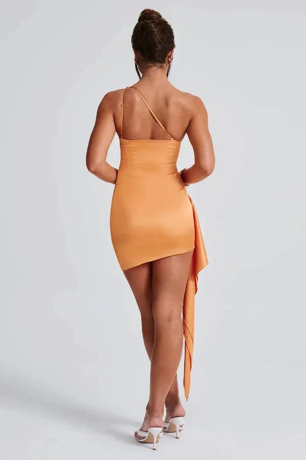 Sophia | Women’s Elegant Mini Wedding Guest Dress with Side Drape - Image 7