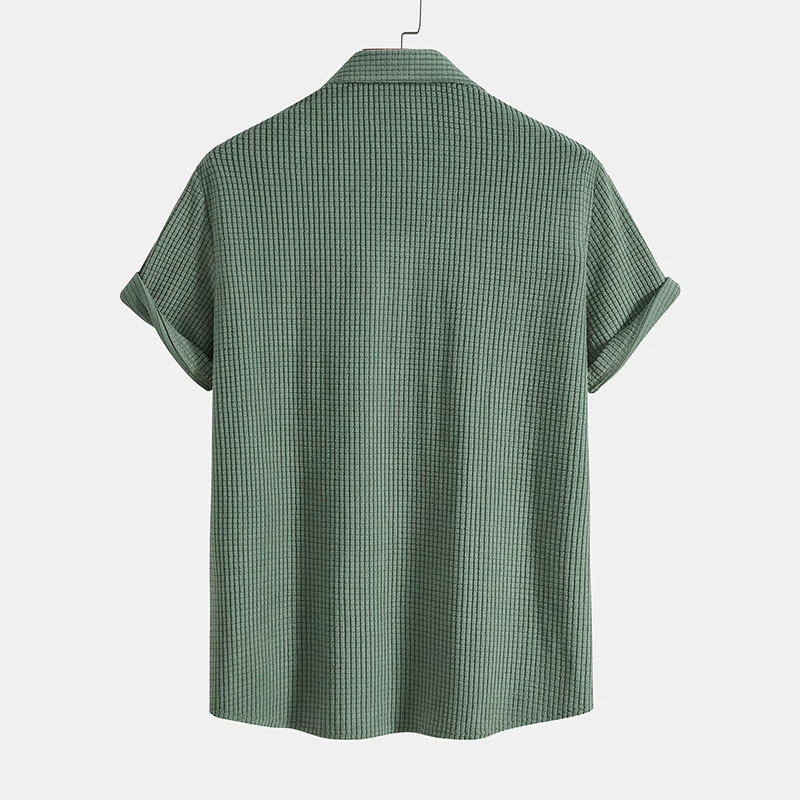 Tommy | Men’s Casual Button-Up Shirt Shorts Two Piece Set with Drawstring - Image 6